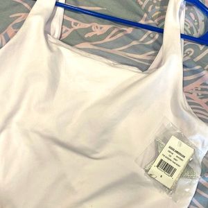 NWT GOOD AMERICAN WHITE -THE MODERN TANK BODYSUIT SIZE 5